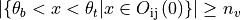 \left| \{\theta_{b} < x < \theta_{t}|x \in O_{\text{ij}}\left( 0 \right)\} \right| \geq n_{v}